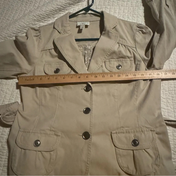 Anne Taylor Loft Khaki Women’s Button Down Jacket Sz M - Picture 10 of 11